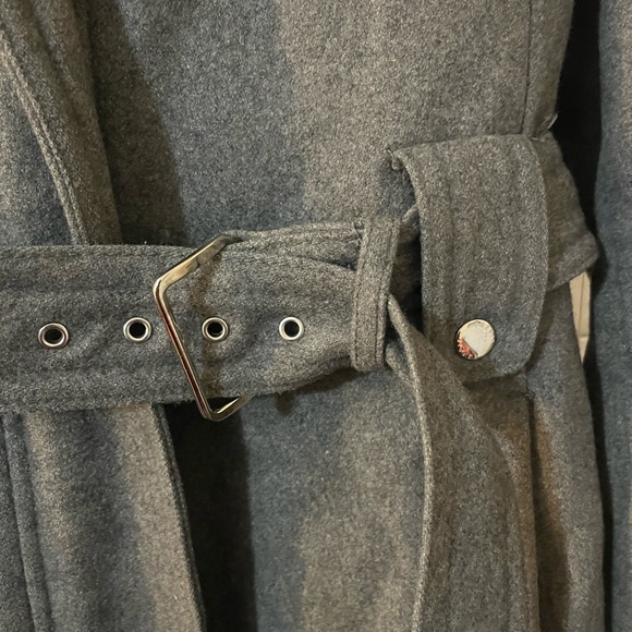 Esprit Hooded Three Quarter Length Gray Coat size Large - Picture 5 of 15